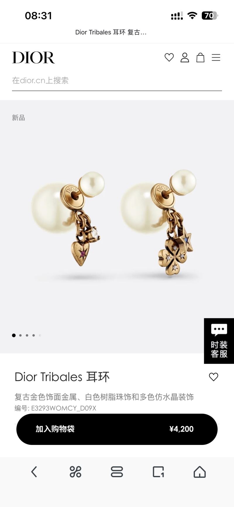 chr1st1an D10r earrings
